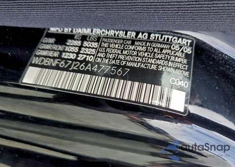 2006 Mercedes-Benz S 350 z USA, uszkodzony, nr VIN WDBNF67J26A477567